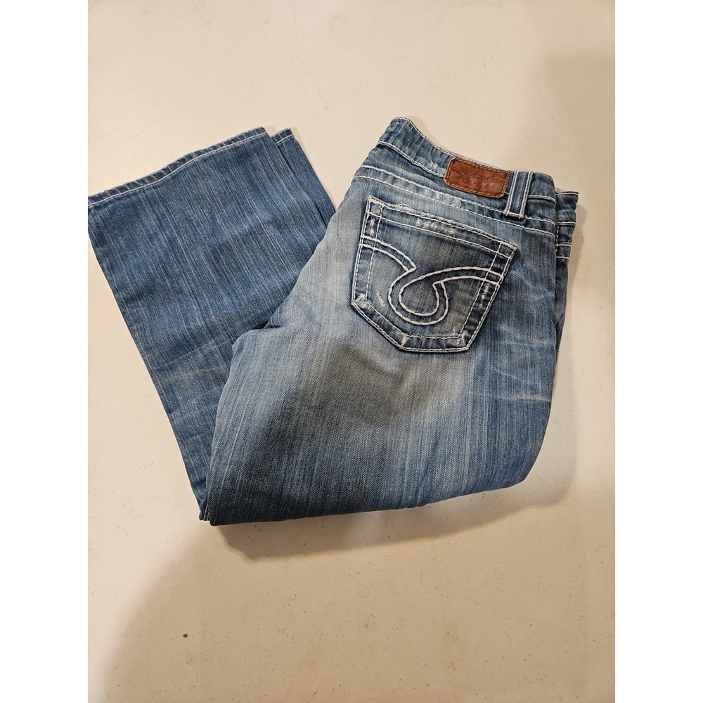 Big‎ Star Jeans Liv Blue Size 33x22.5 Straight Leg Distressed Light Blue (1330